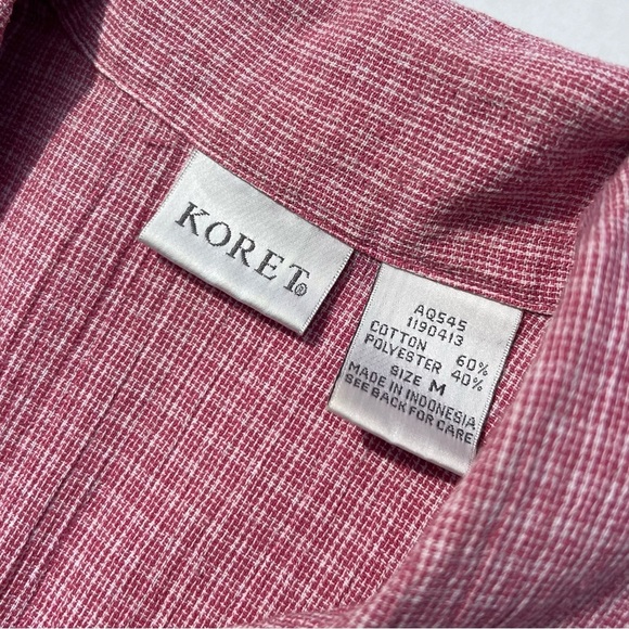 Vintage Koret red checkered beaded button down shirt - Picture 4 of 5